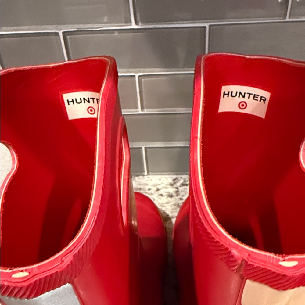 Hunter Boots x Target Women’s Bold Red Waterproof Boots Size 5 - Picture 6 of 15